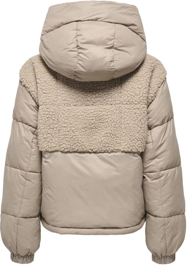 Only Agnes Life Teddy Mix Puffer Winterjas Dames - Foto 2