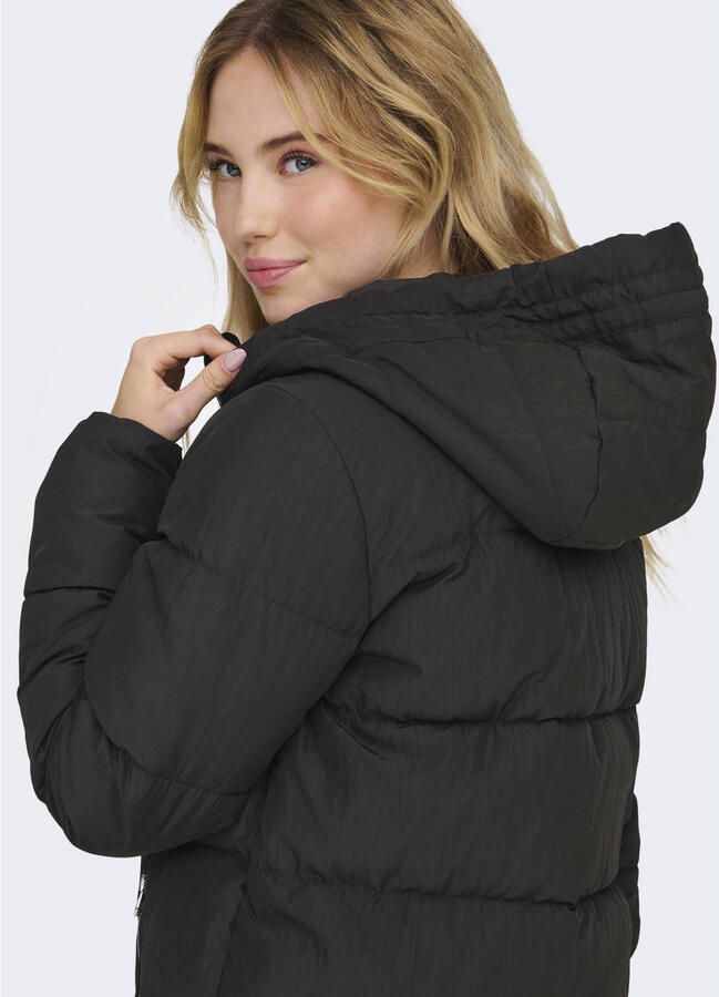 Only Gewatteerde lange jas met capuchon model 'ONLDOLLY LONG PUFFER COAT' - Foto 2