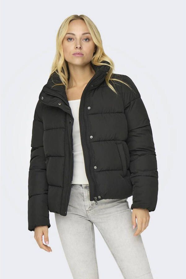 Only Regular fit gewatteerd jack met opstaande kraag model 'NEWCOOL'