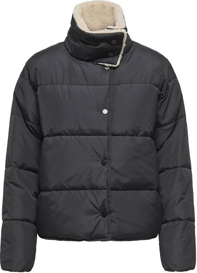 ONLY gewatteerde jas quilted zwart - Foto 1