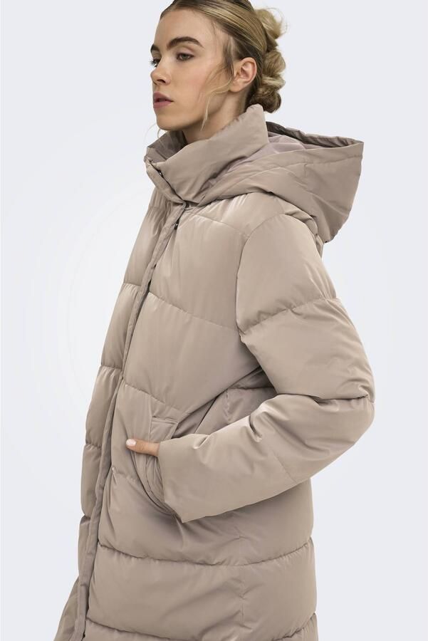 ONLY gewatteerde jas taupe - Foto 3