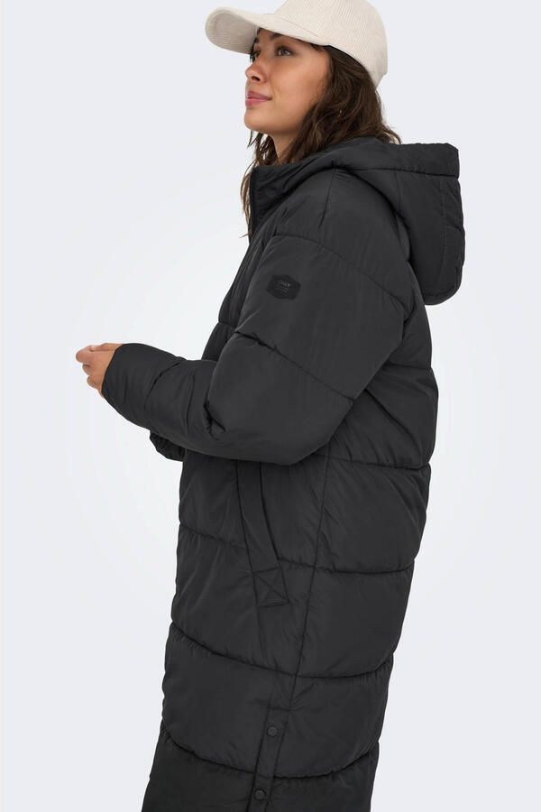 Only Gewatteerde jas ONLAMAND – Lange puffercoat met 2-weg-ritssluiting - Foto 2