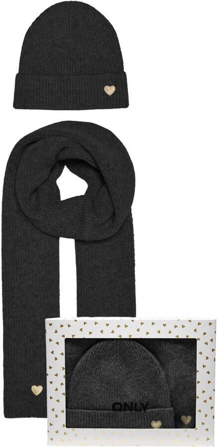 ONLY giftbox muts + sjaal ONLAVERY zwart