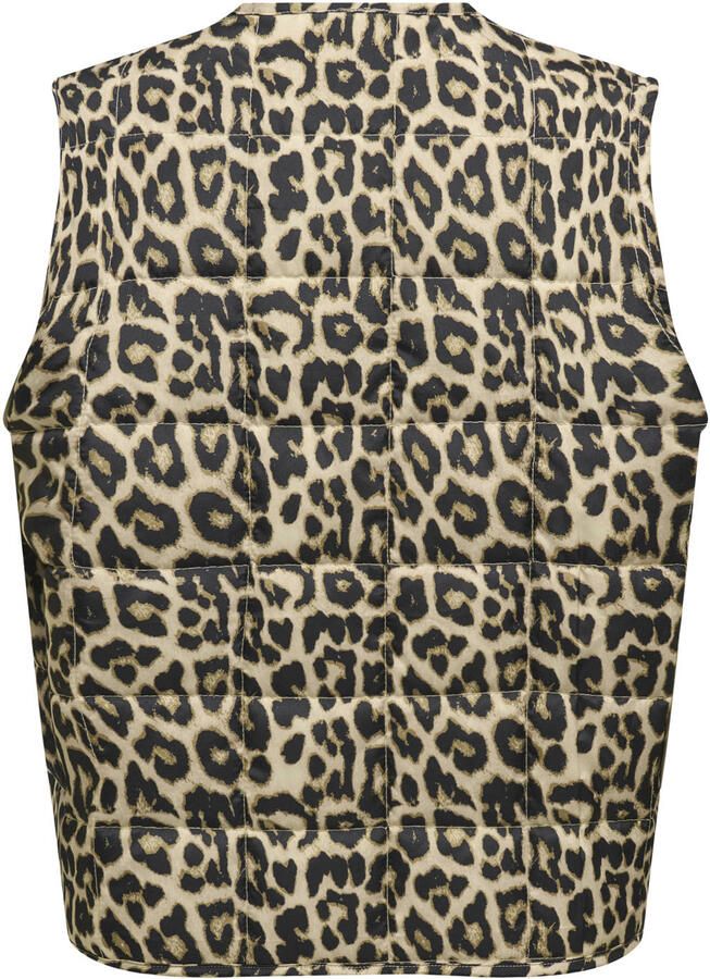 ONLY gilet ONLANNABELL met panterprint