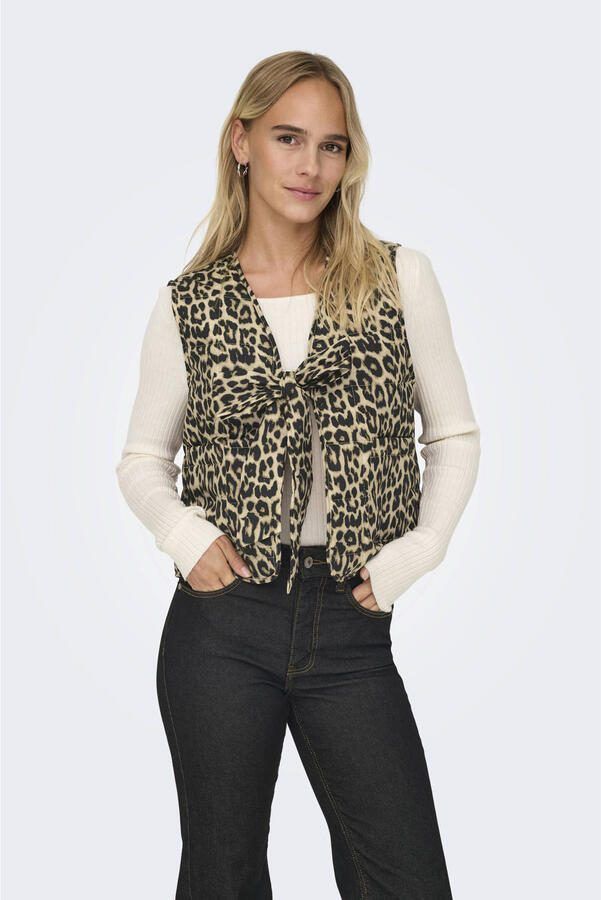 ONLY gilet ONLANNABELL met panterprint - Foto 3