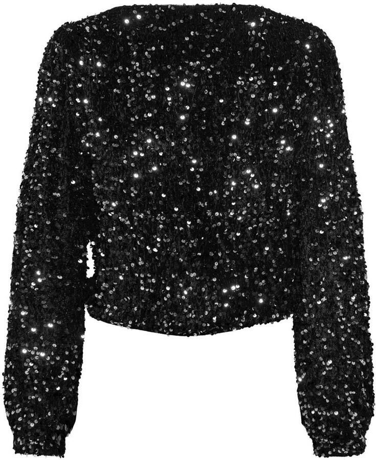 ONLY glitter top met pailletten zwart - Foto 2