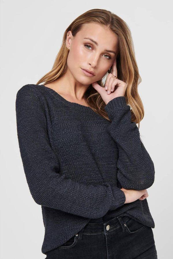 Only Blauwe Ronde Hals Gebreide Kleding voor Vrouwen Blue Dames - Foto 3
