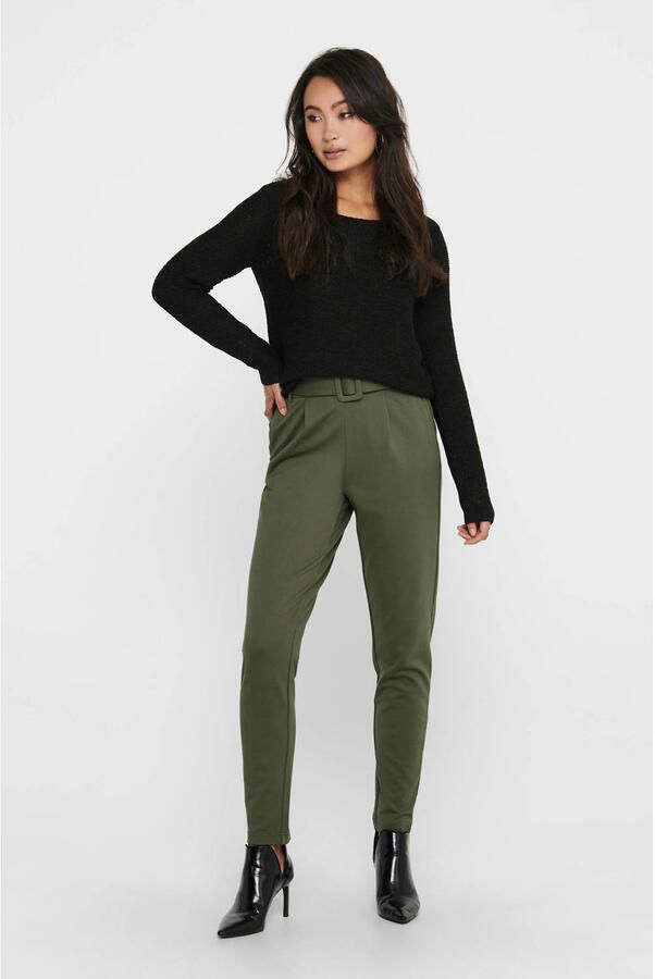 Only Zwart Gebreid Kledingstuk met Lange Mouwen en Ronde Hals Black Dames