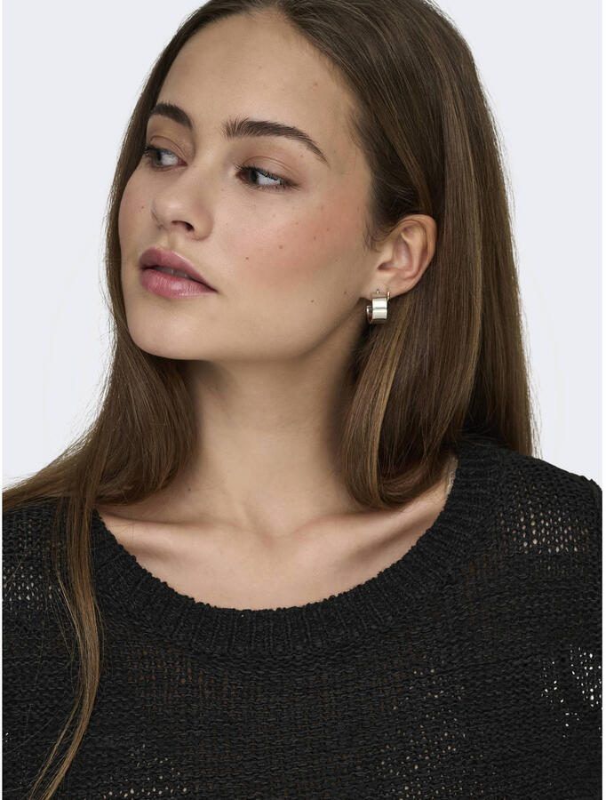 Only Zwart Gebreid Kledingstuk met Lange Mouwen en Ronde Hals Black Dames - Foto 2