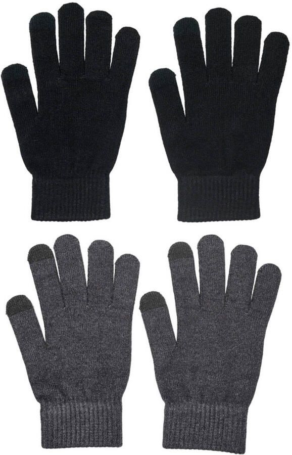 ONLY handschoenen ONLMAGIC zwart donkergrijs (set van 2)