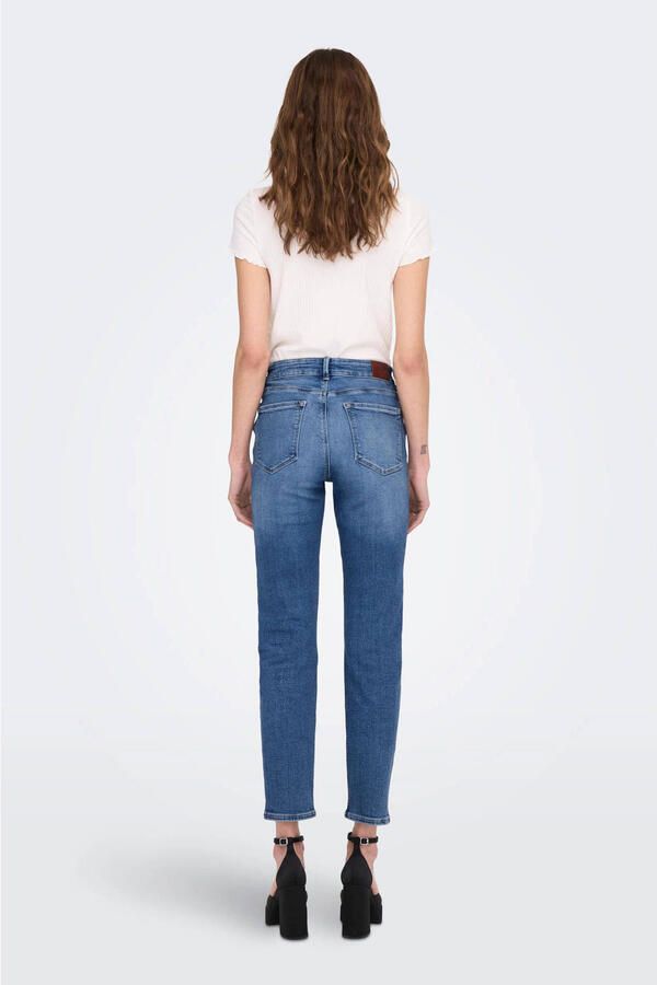 ONLY high waist cropped slim fit jeans ONLEMILY medium blue denim - Foto 2