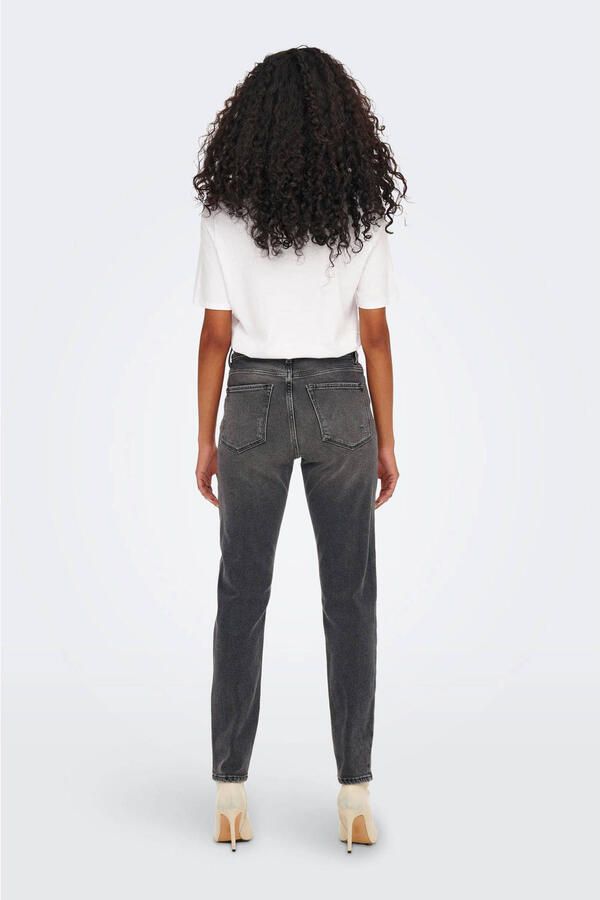 Only Straight fit high waist jeans met labelpatch model 'EMILY'