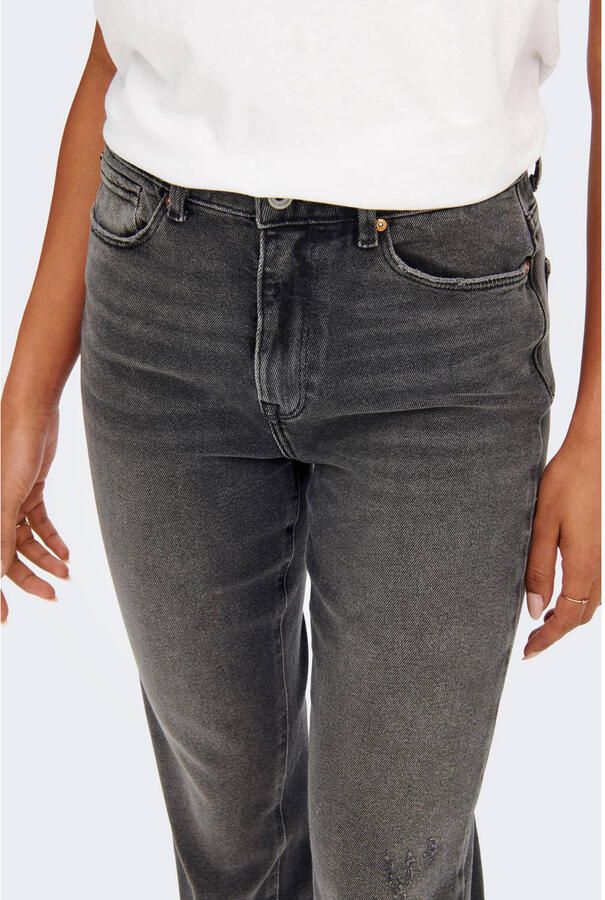 Only Straight fit high waist jeans met labelpatch model 'EMILY' - Foto 2