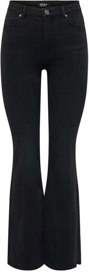 ONLY high waist flared jeans ONLHENNI black denim