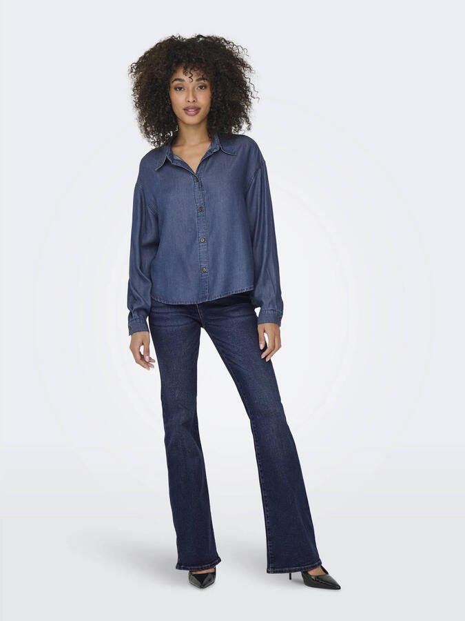 ONLY high waist flared jeans ONLHENNI dark blue denim rinse - Foto 2