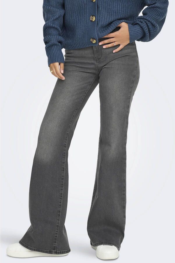ONLY high waist flared jeans ONLHENNI grey denim