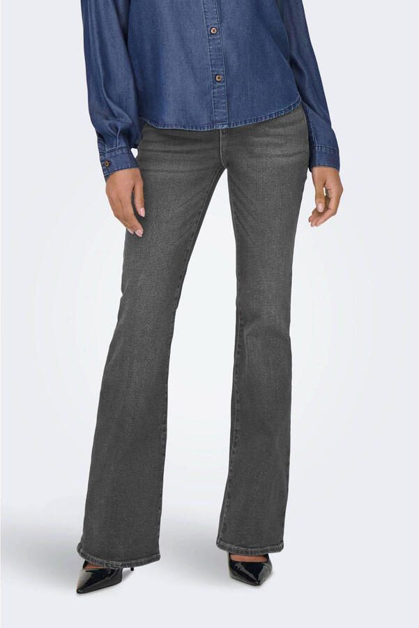 ONLY high waist flared jeans ONLHENNI grey denim - Foto 3