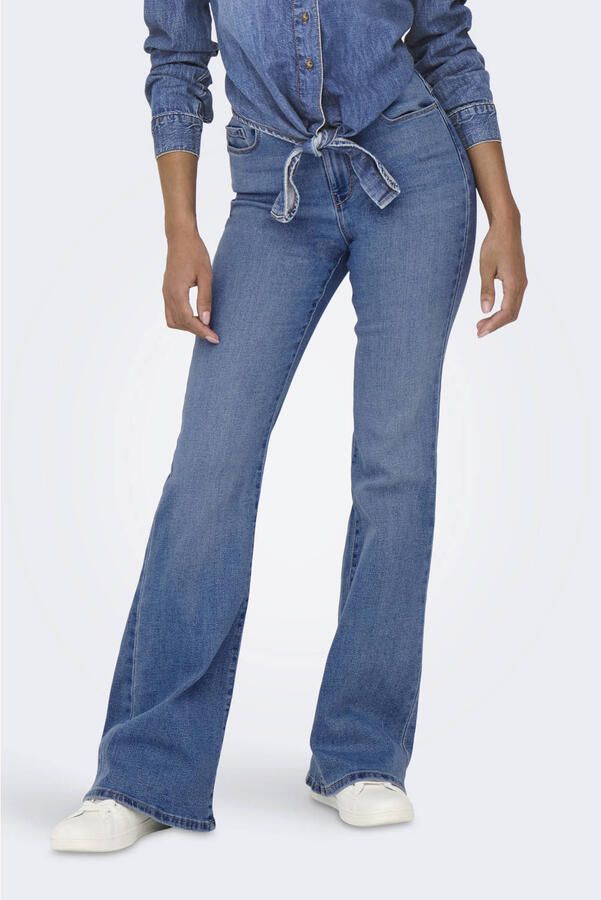 ONLY high waist flared jeans ONLHENNI light blue denim