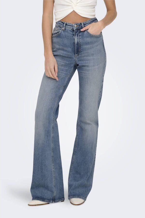 ONLY high waist flared jeans ONLJUICY medium blue denim - Foto 2