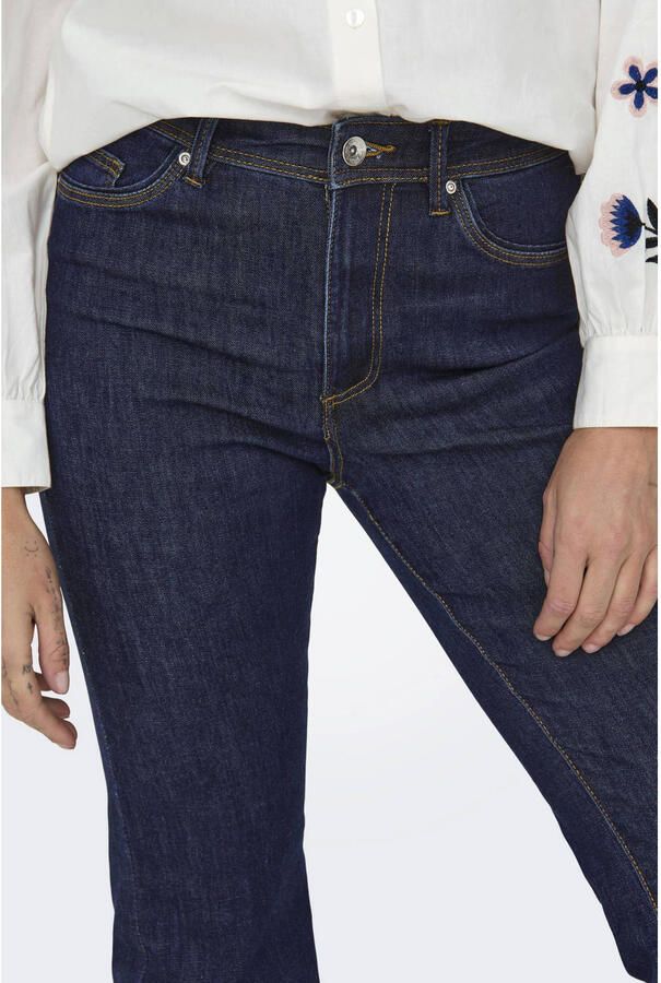 ONLY high waist flared jeans ONLWAUW dark blue denim