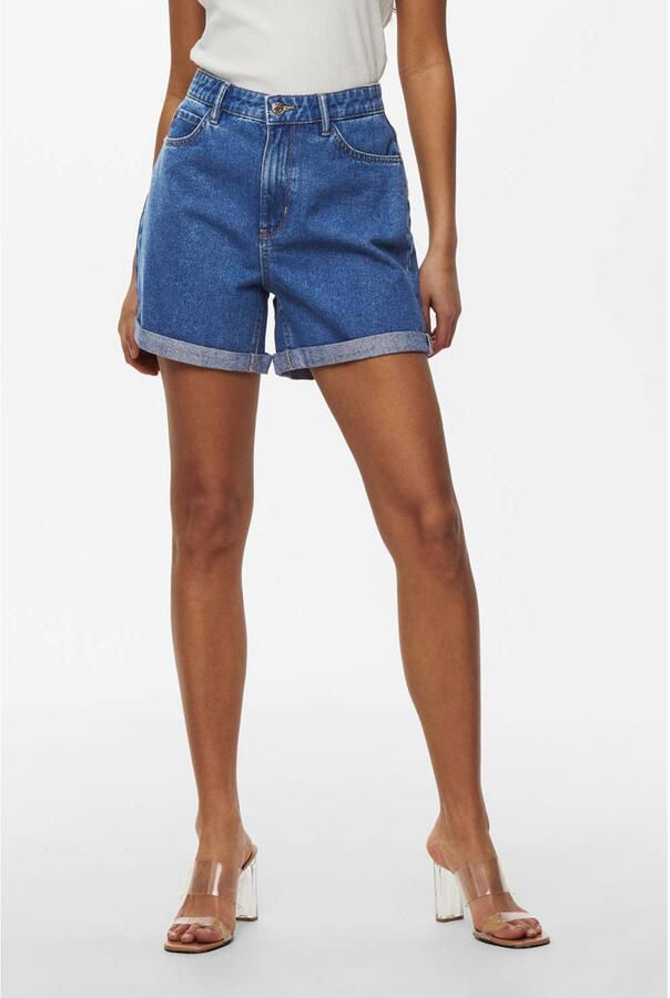 Only Korte jeans van katoen met vaste omslag aan de pijpen