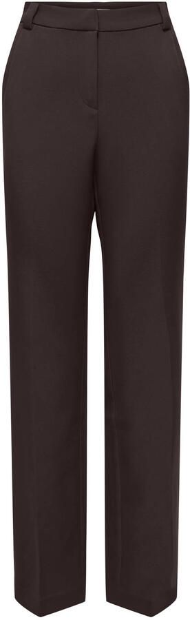 ONLY high waist regular fit flared broek donkerbruin