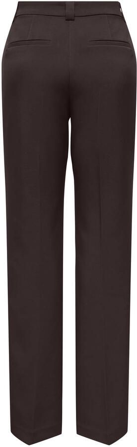 ONLY high waist regular fit flared broek donkerbruin