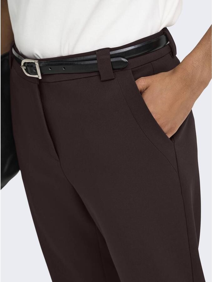 ONLY high waist regular fit flared broek donkerbruin - Foto 2
