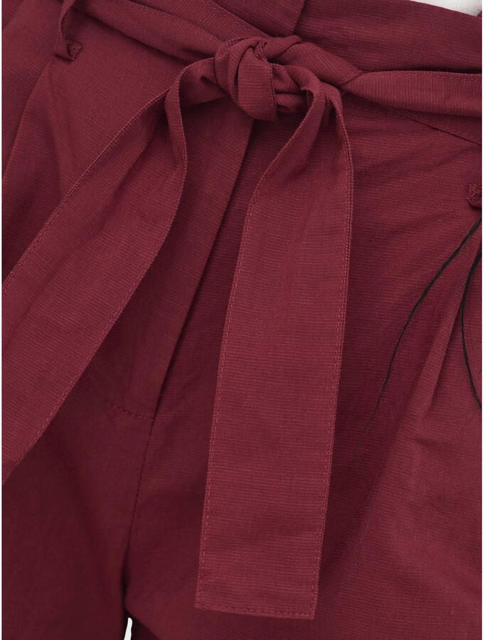 ONLY high waist regular fit short met ceintuur rood - Foto 2