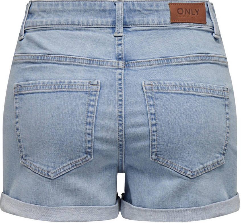 ONLY high waist regular fit short ONLHUSH light blue denim