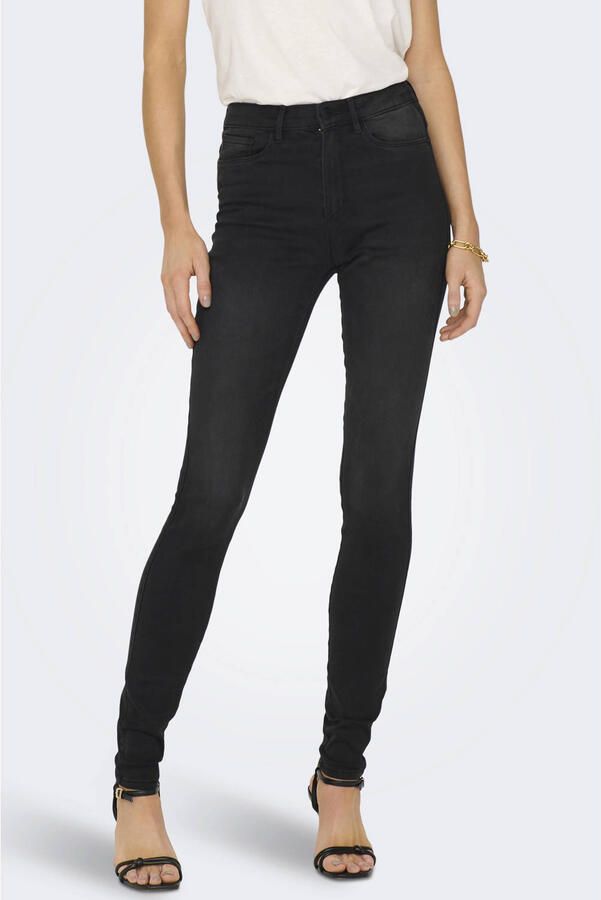 ONLY high waist skinny jeans ONLROYAL black denim regular