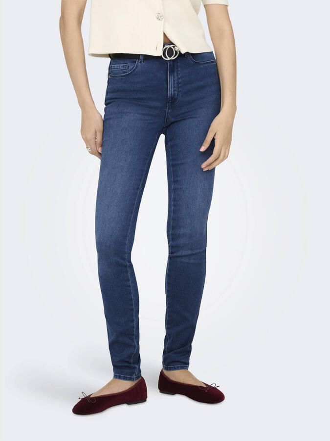 ONLY high waist skinny jeans ONLROYAL medium blue denim regular