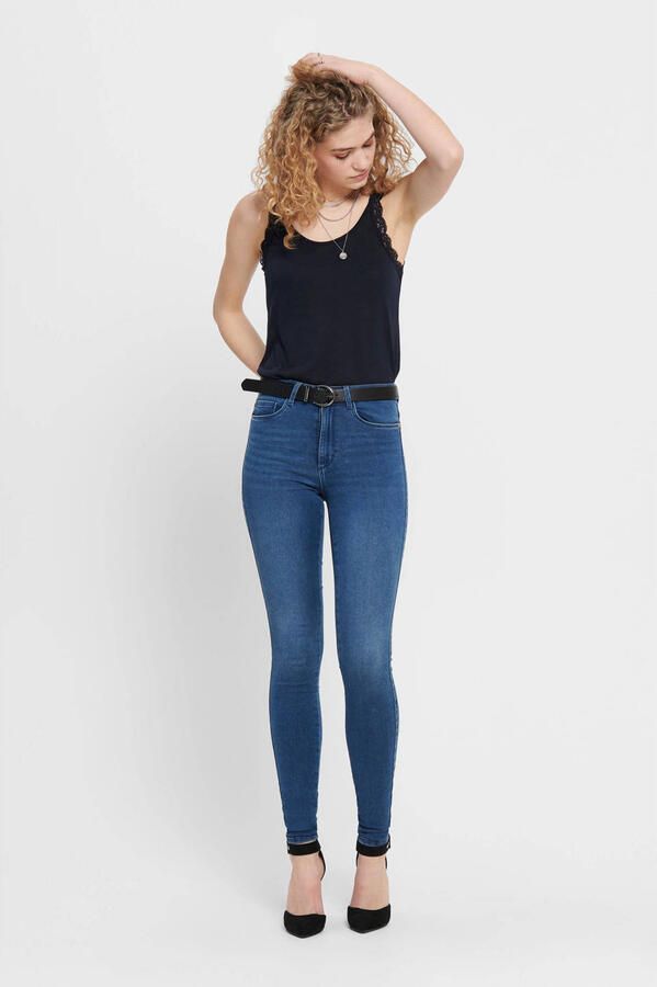 ONLY high waist skinny jeans ONLROYAL medium blue denim regular - Foto 3