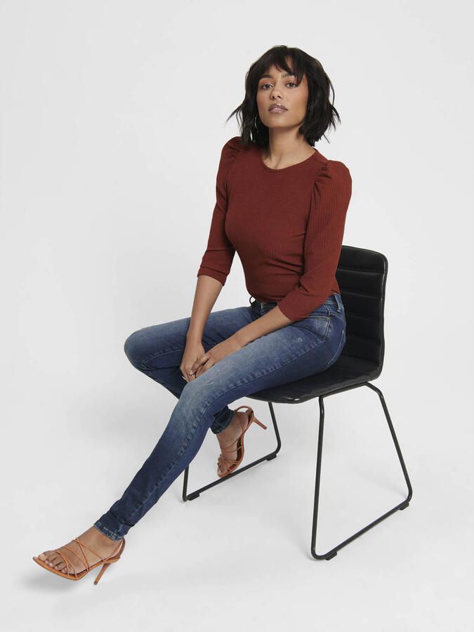 ONLY high waist skinny jeans ONLSHAPE dark blue denim