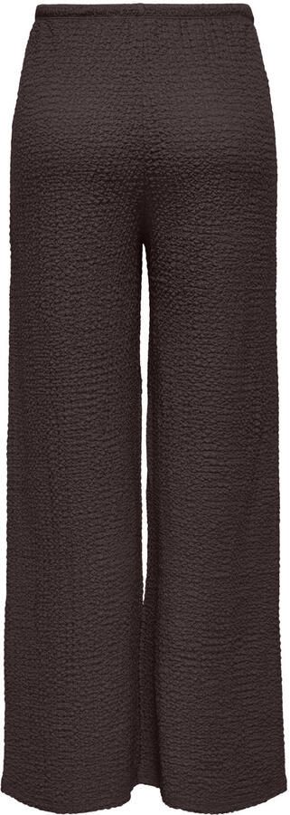 ONLY high waist straight fit broek donkerbruin