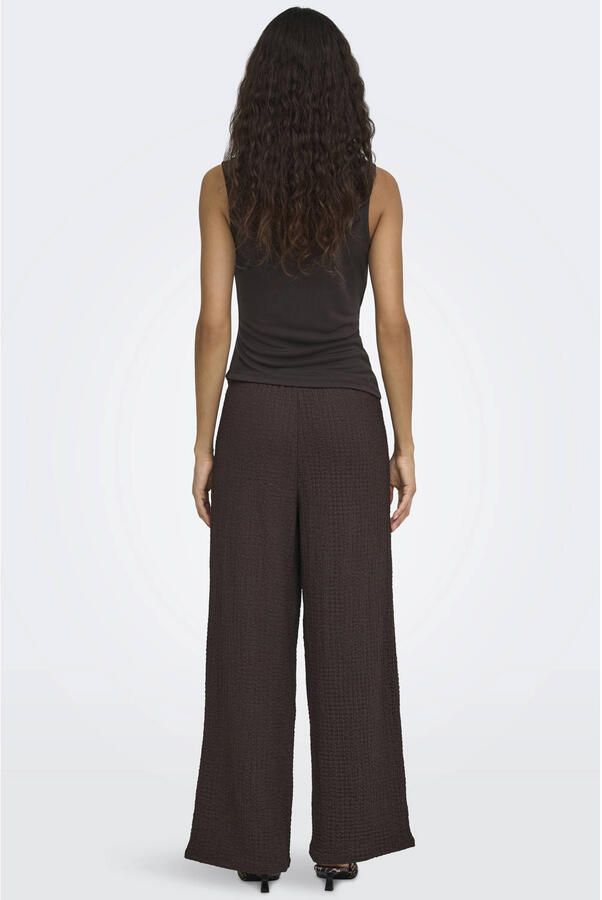 ONLY high waist straight fit broek donkerbruin - Foto 2