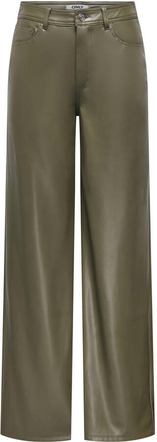 ONLY high waist wide leg casual broek groen