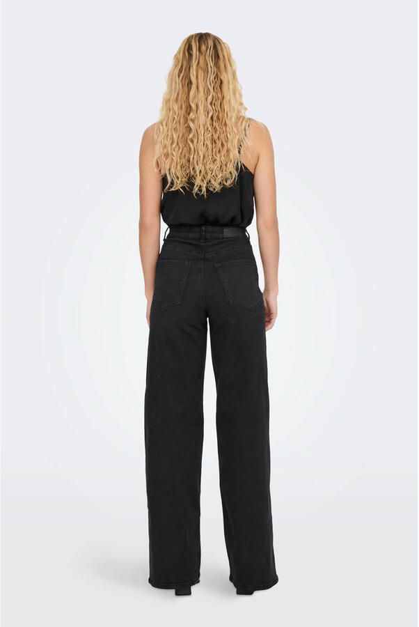 ONLY high waist wide leg jeans ONLHOPE black denim - Foto 3
