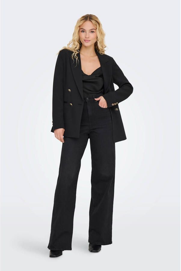 ONLY high waist wide leg jeans ONLHOPE black denim - Foto 2