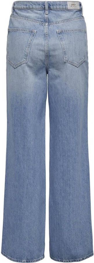 ONLY high waist wide leg jeans ONLHOPE medium blue denim
