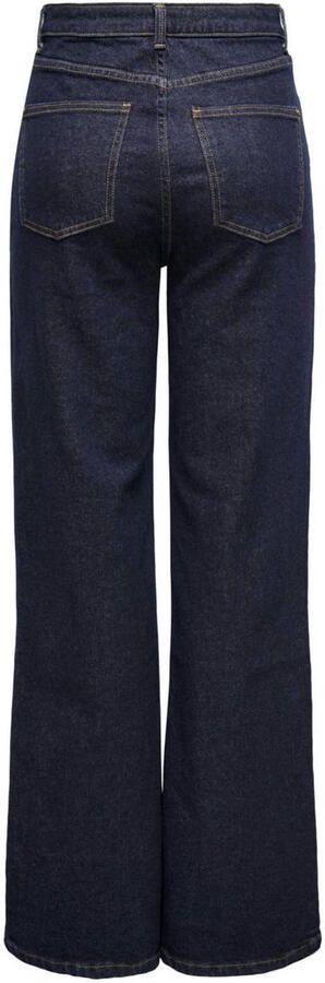 ONLY high waist wide leg jeans ONLJUICY dark blue denim