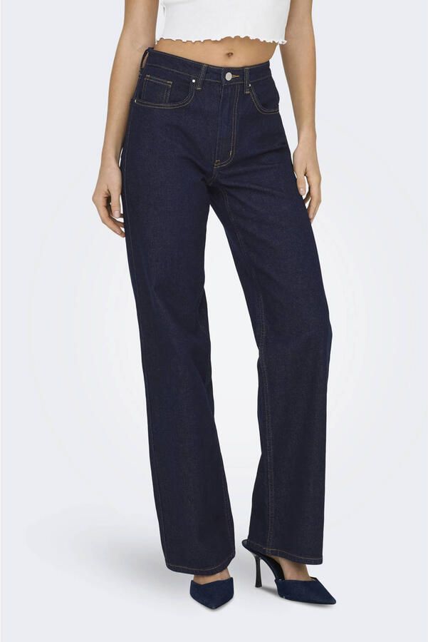 ONLY high waist wide leg jeans ONLJUICY dark blue denim - Foto 2
