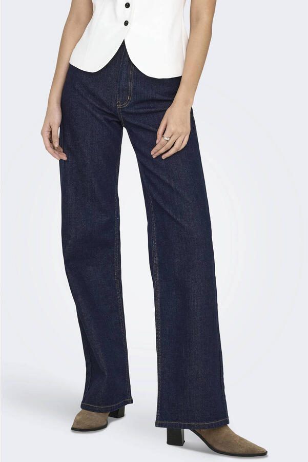 ONLY high waist wide leg jeans ONLJUICY dark blue denim - Foto 2