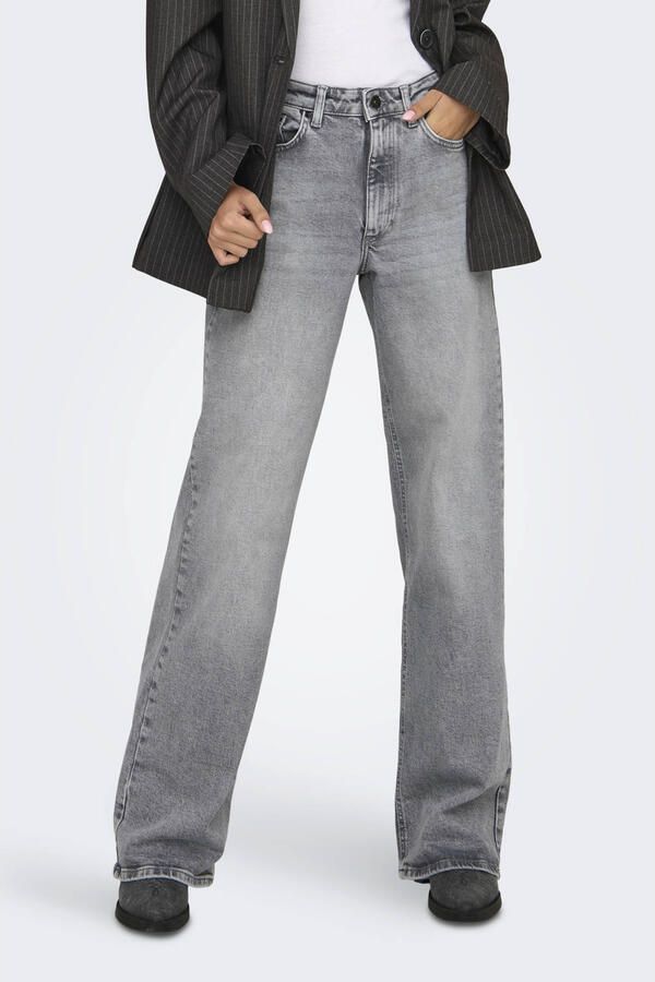 Only Wide fit high rise jeans van hoogwaardige katoenmix model 'JUICY'