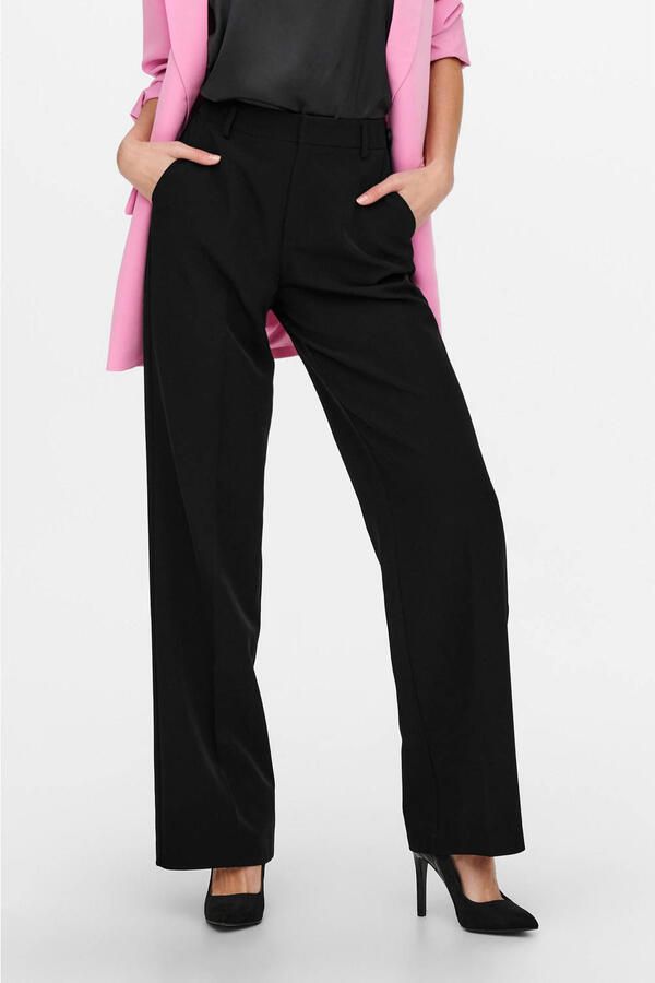 Only Wijde Pijp Palazzo Broek Lente Zomer Collectie Black Dames - Foto 2