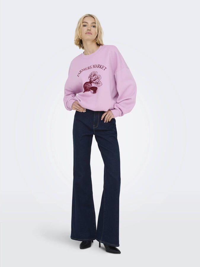 ONLY high waist flared jeans dark blue denim - Foto 2