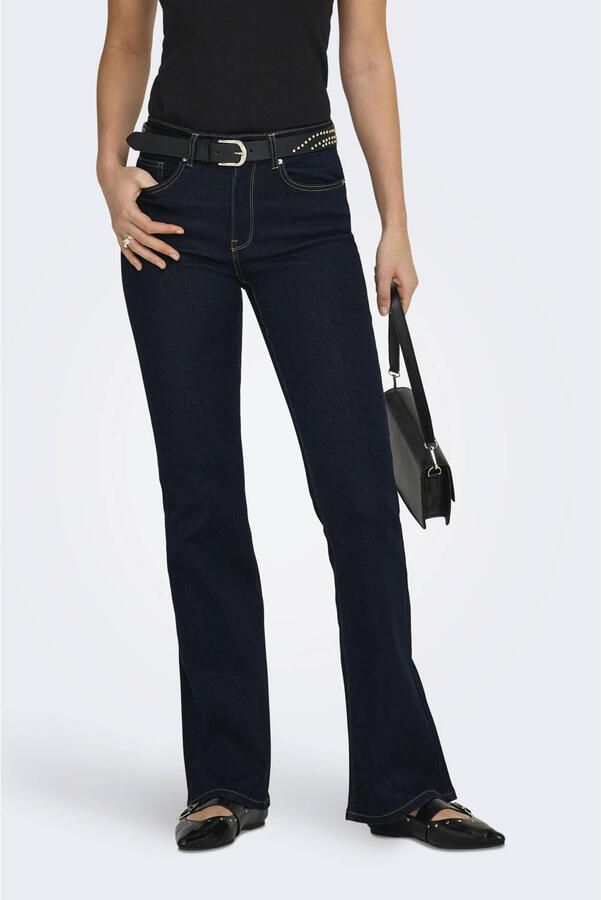 ONLY high waist flared jeans dark blue denim