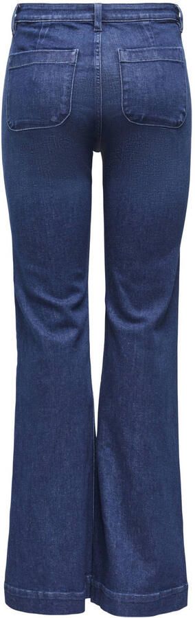 ONLY high waist flared jeans dark blue denim - Foto 3
