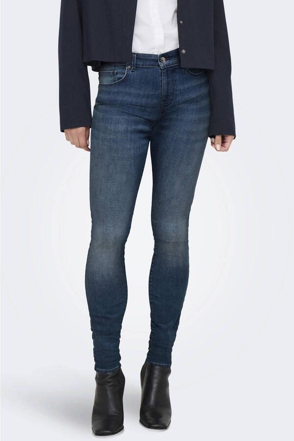 ONLY high waist skinny jeans dark blue denim