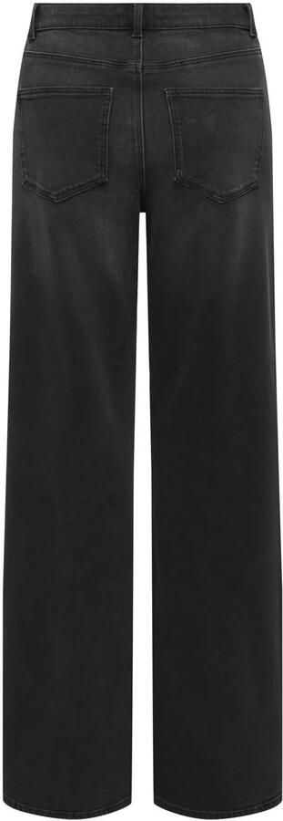 ONLY high waist wide leg jeans black denim